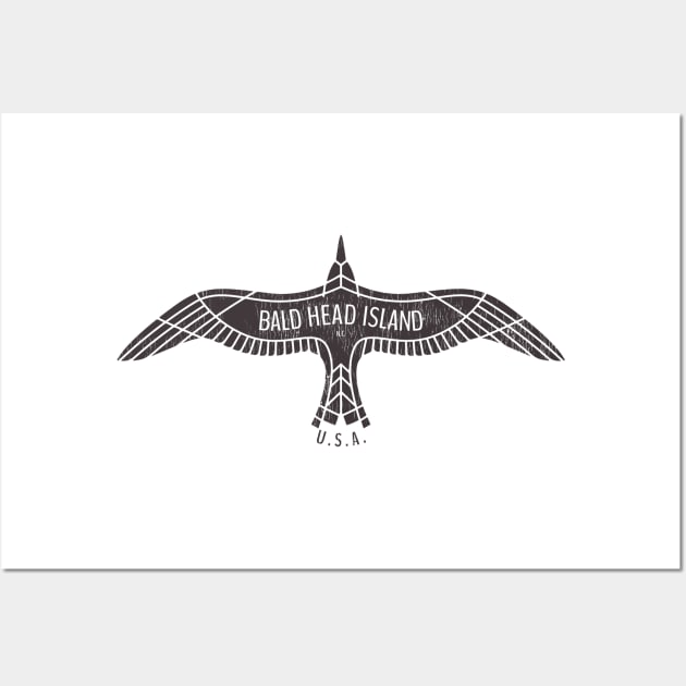 Bald Head Island, NC Summertime Vacationing Bird in Flight Wall Art by Contentarama